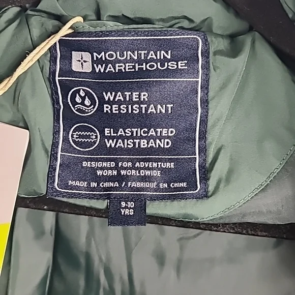 NEW Mountain Warehouse Chill Kids Green Puffer Jacket Sz 9-10 NWT - Picture 8 of 10